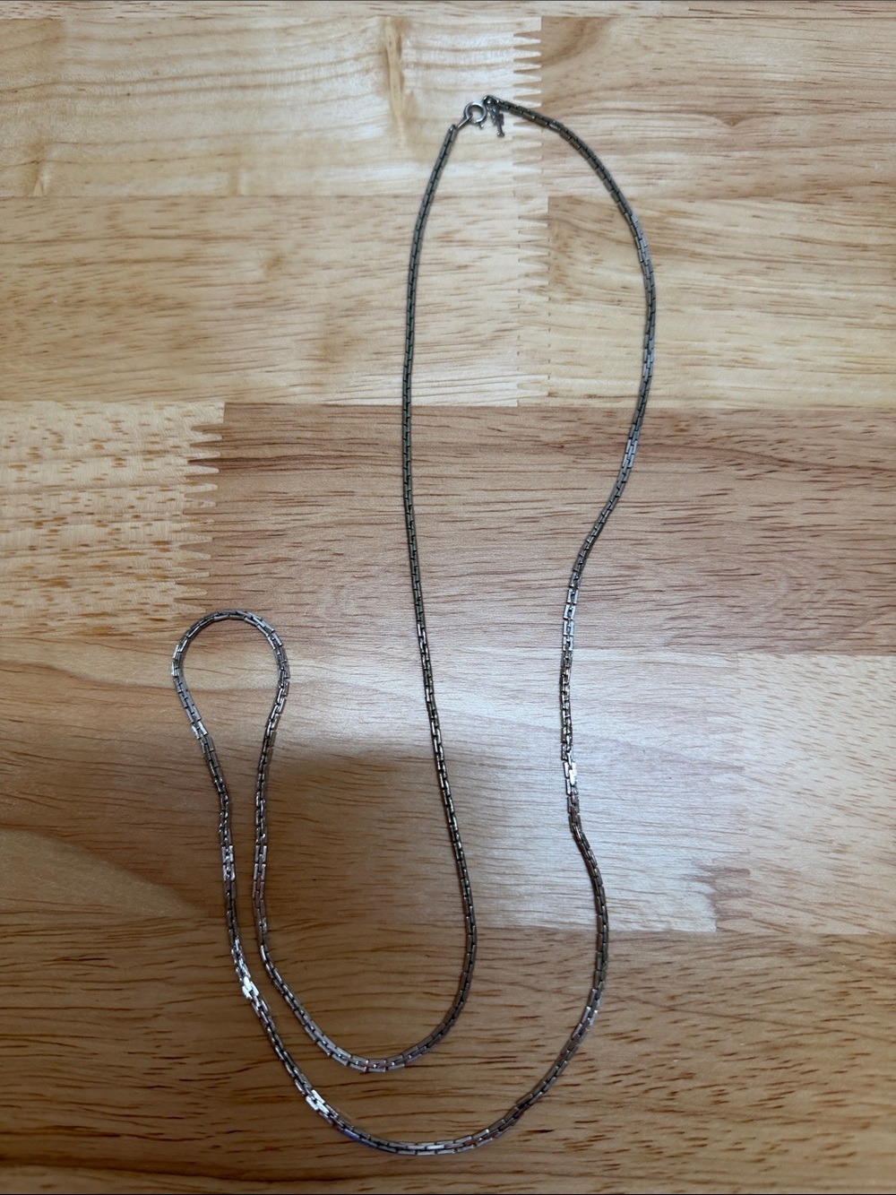 Trifari Silver-Tone Box Link Necklace Vintage